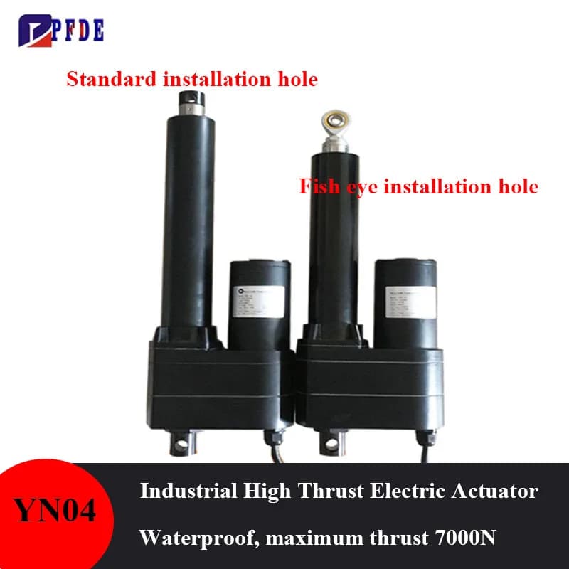 DC 12V 24V 7000N Linear Actuator IP65 Waterproof Low Noise Industrial Telescopic Rod Electric Cylinder for Large Elevators