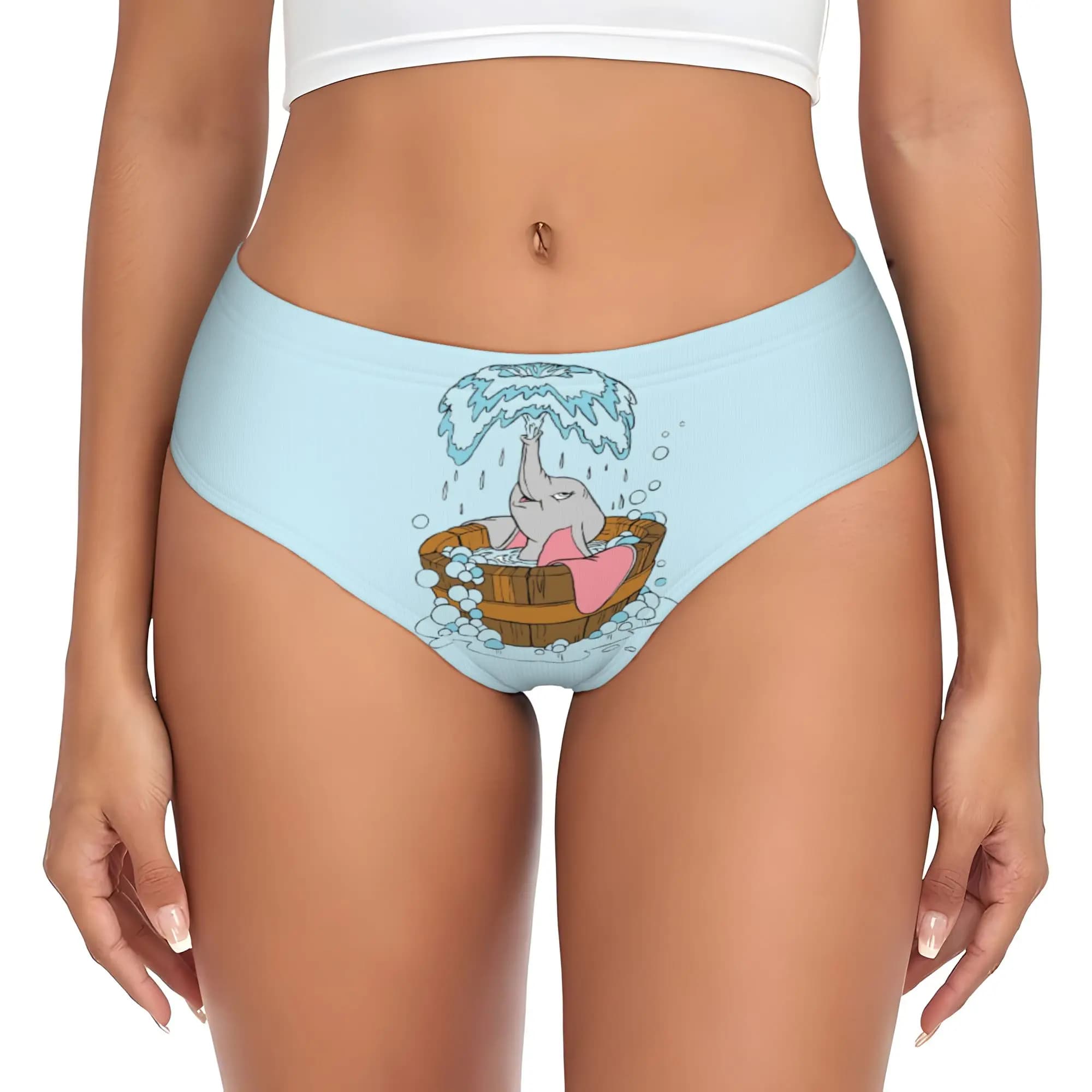 Custom Women D-Dumboes Cartoon Panties Underwear Female Stretch Cartoon Briefs Underpants