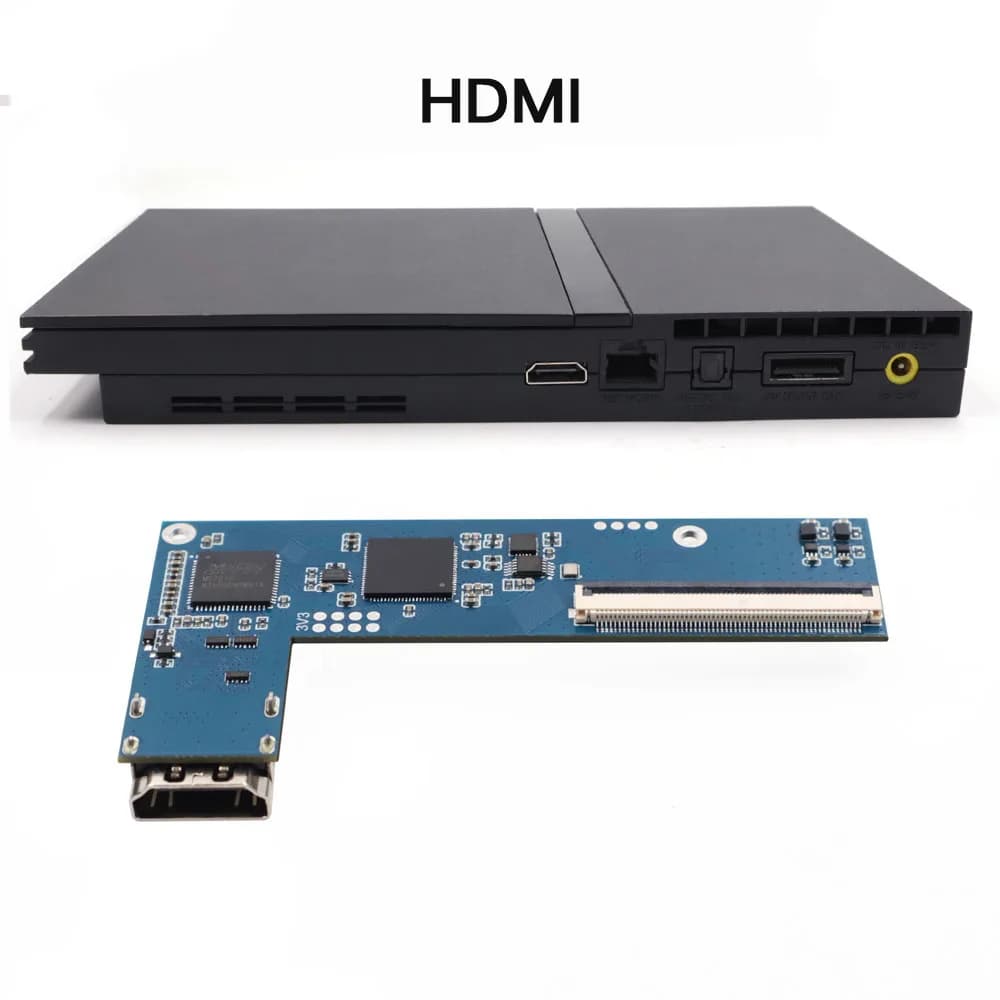 DIY 2025 PS2 Slim to Digital HDMI MOD Digital to Digital HDMI Kit For PS2 Slim Console TV Game embeded PCB OSD menu