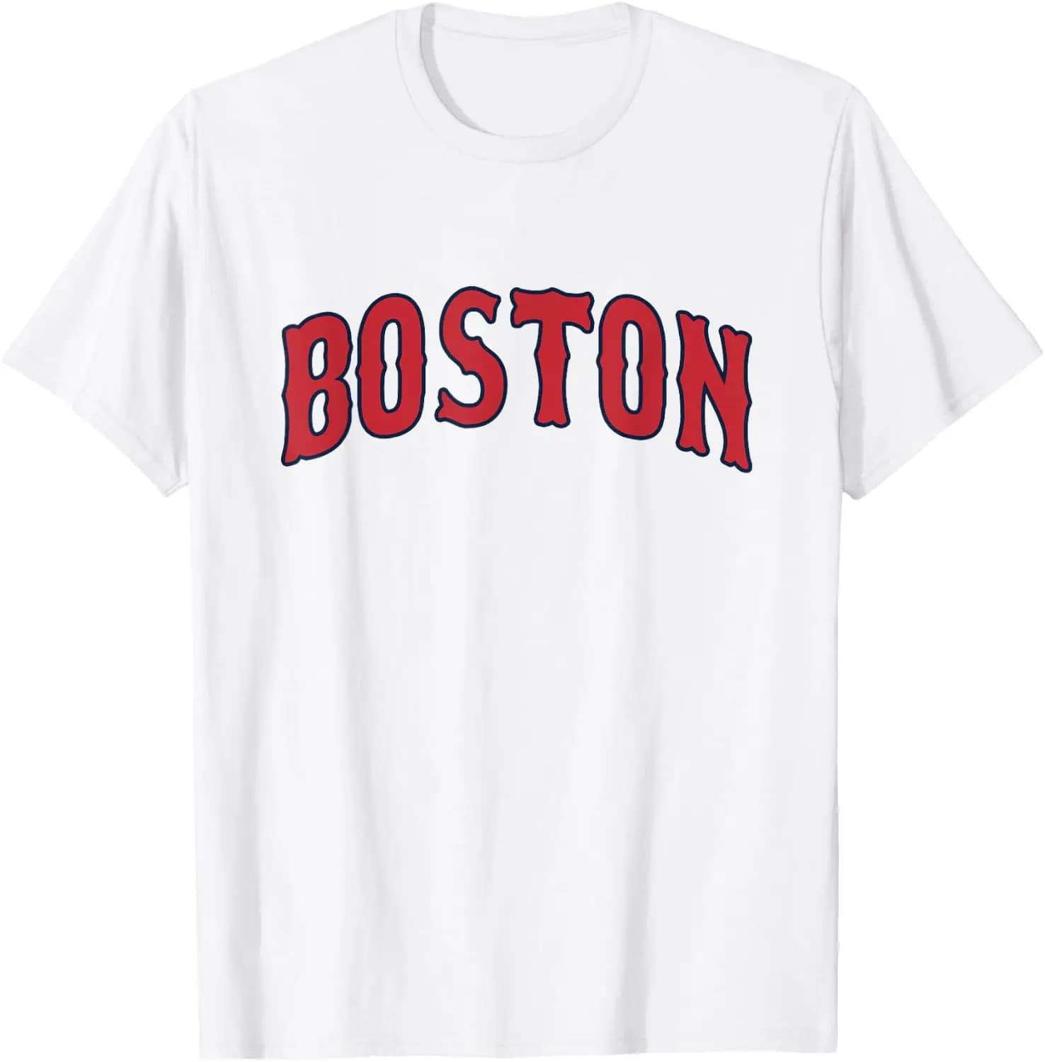 BOSTON Throwback Design - Classic T-Shirt Summer Short-Sleeved Breathable Sweat-Wicking Versatile Trendy T-Shirt