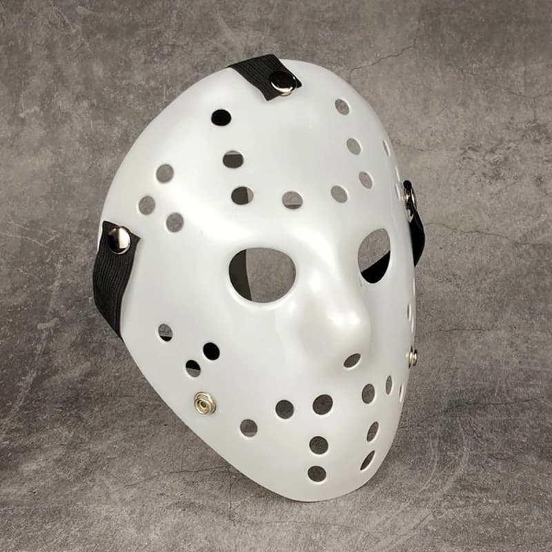 Maschera Jason bianca Nuovo Freddie contro. Maschera divertente spaventosa Jason bianco puro tutto bianco per Halloween