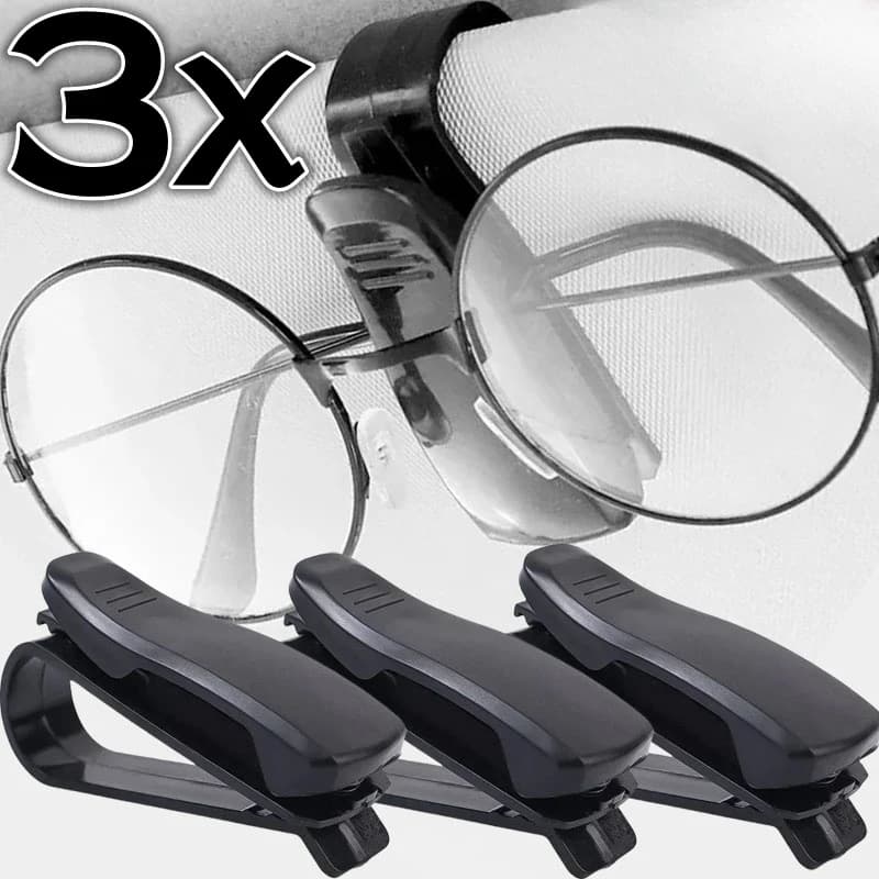Universal Car Auto parasole occhiali scatola occhiali da sole Clip Card Ticket Holder Fastener Pen Case occhiali Clip accessori
