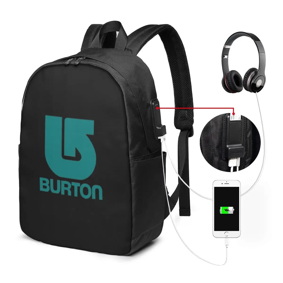 Zaino Sportivo Burton per Snowboard, Borsa da Viaggio per Notebook, Borsa per Computer, Zaino Scolastico per Studenti Universitari, Borsa a Tracolla per Laptop per Uomini e Donne