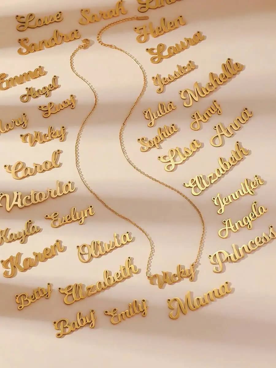 Custom Nameplate Necklace Personalized Pendant Jewelry For Women
