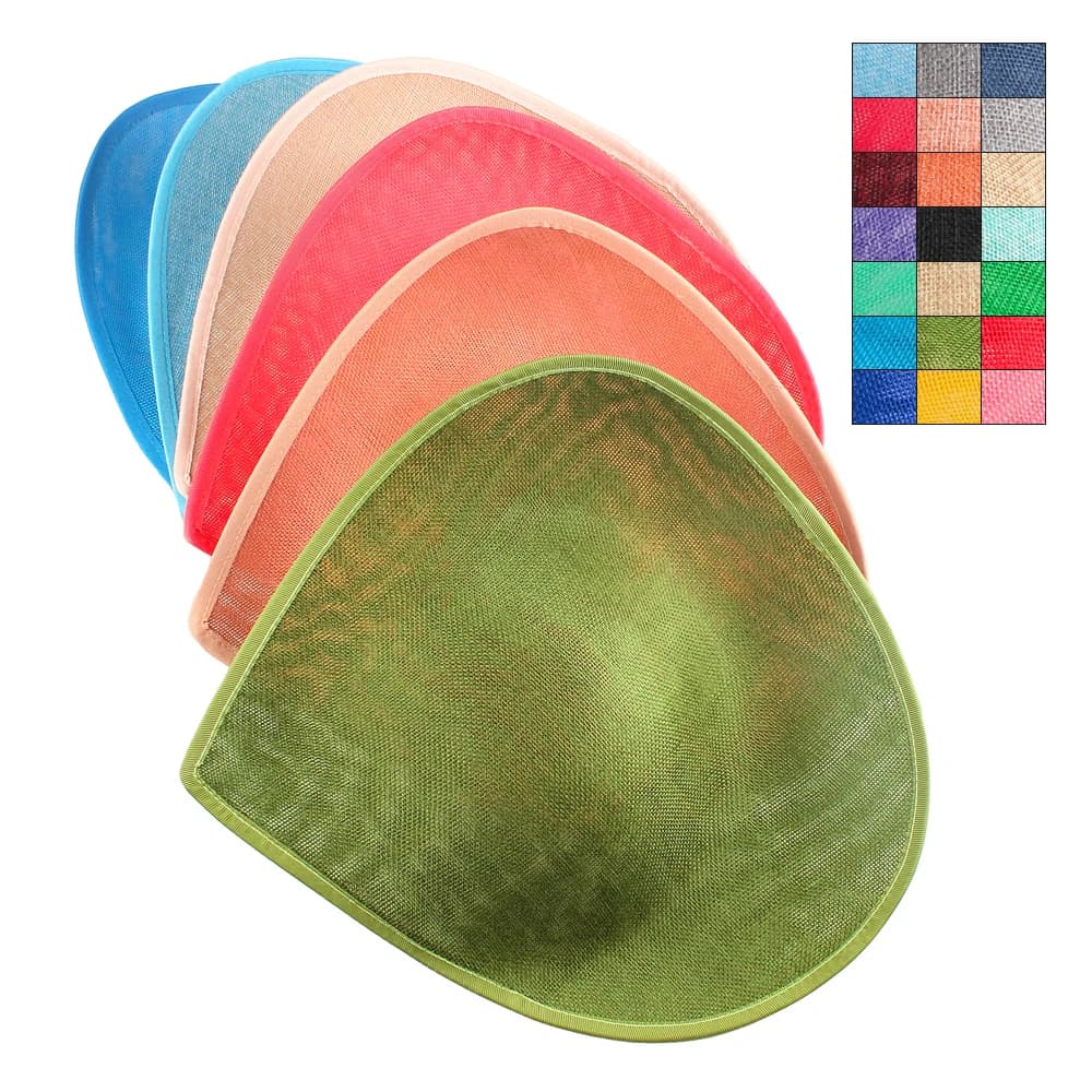 30 cm Colorful Imitation Sinamay Fascinators Base Free Format Lacrima Modisteria FAI DA TE Cocktail Party Head Hats for Hair