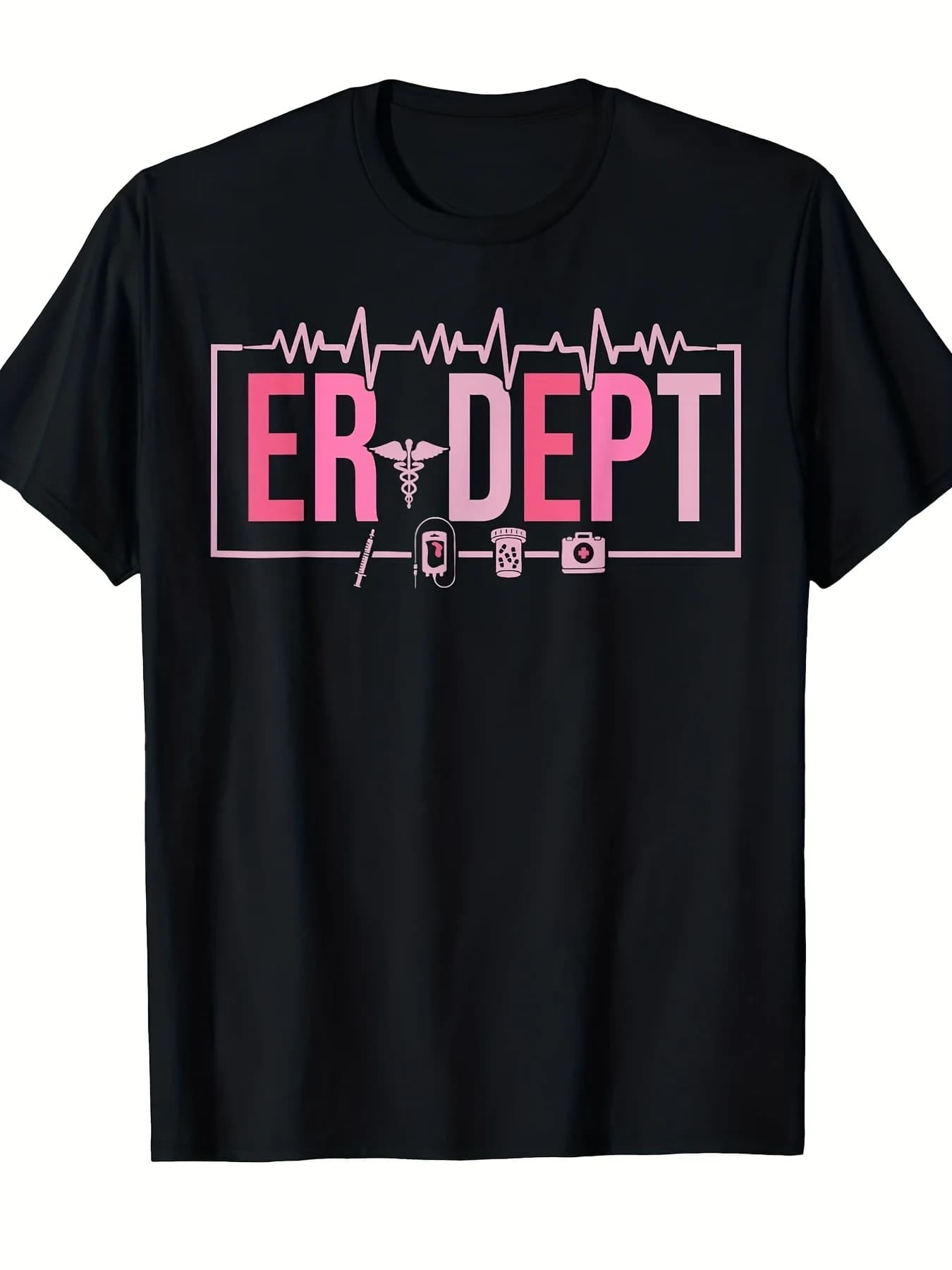 Men's Casual Short-Sleeved T-Shirt Features Humorous Graphic Designs, Suitable for Emergency Rooms, Perfect for Everyday Wear and Sports Activities Enjoy the Fun Prints and Comfortable Fit