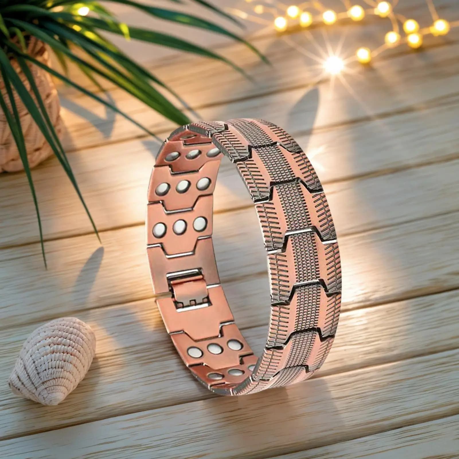New Mens Jewellery Magnetic Therapy Health Anti-snoring Copper Bracelet for Men Adjustable Bracelet Pulsera Hombre