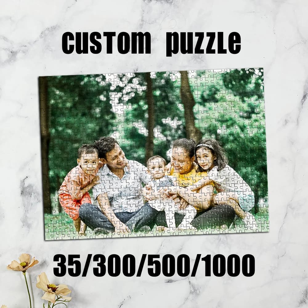 35/300/500/1000 pezzi Puzzle personalizzato con foto selfie, personalizzabile, fai da te, decorazione, regalo da collezione, regalo di Natale