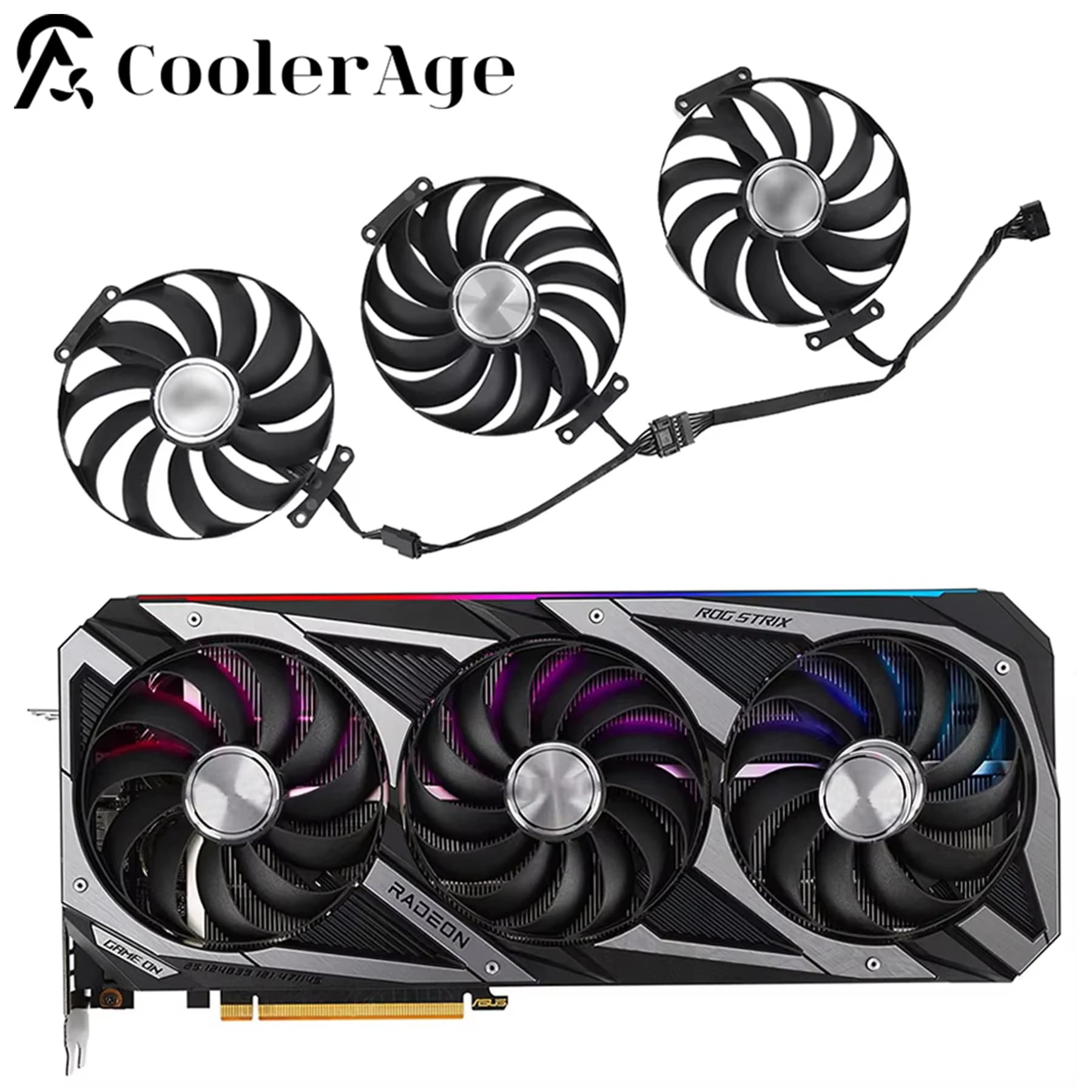 Ventola di raffreddamento della scheda video CF1010U12S da 95 mm per ASUS ROG STRIX RTX 3070 3080 3090 3060Ti 3080Ti 3090Ti GAMING RX6700XT RX6800 Ventola GPU