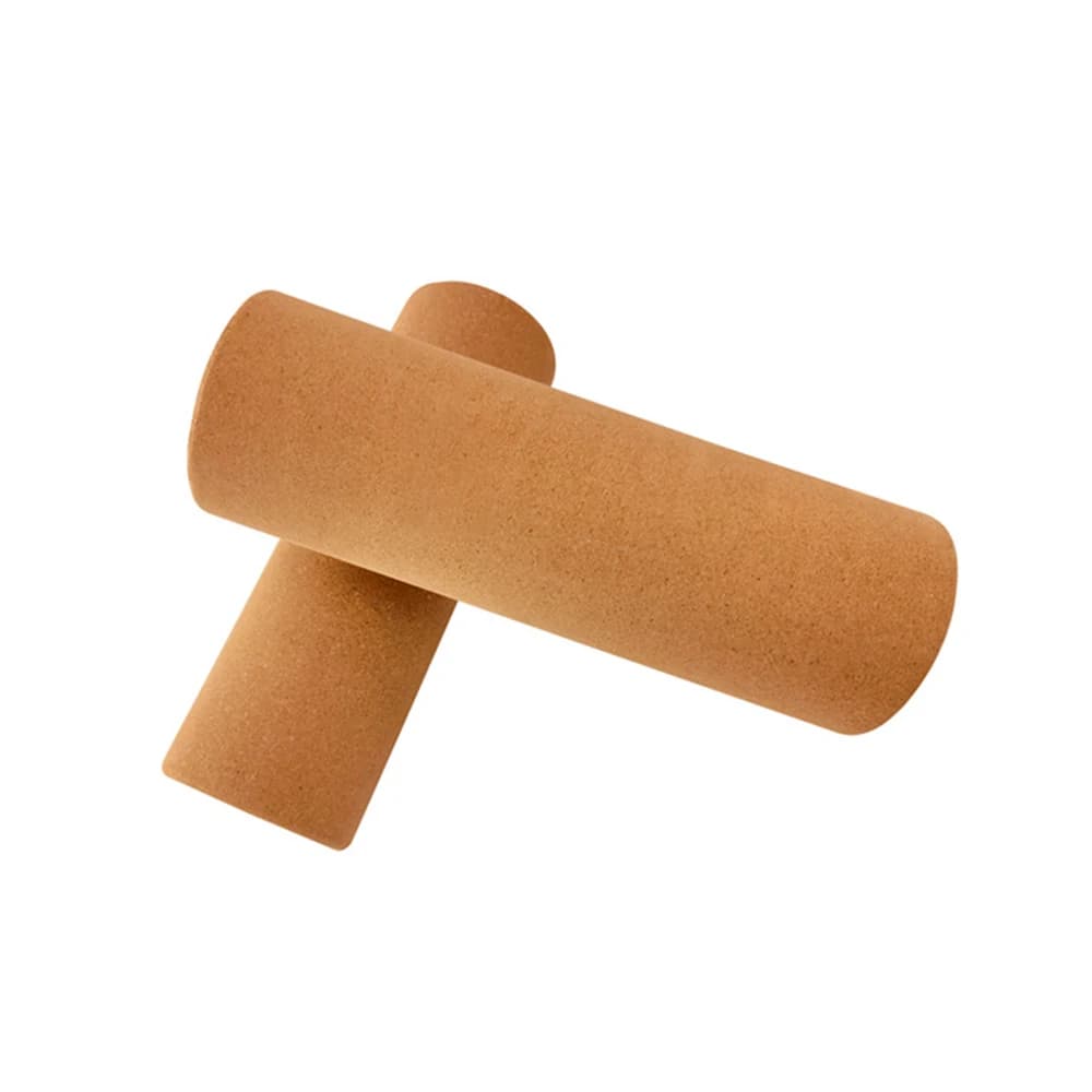 Solid Natural Cork Column for Yoga, Domestic Fitness, Professional Massage, Muscular Relaxation Roller, Foam Back for Subtile Legs and Dorsal Therapy