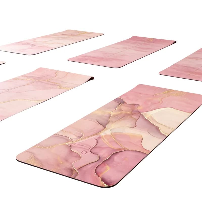 Foldable travel accessory for yoga mat in microfiber soft echo chromatic print 11