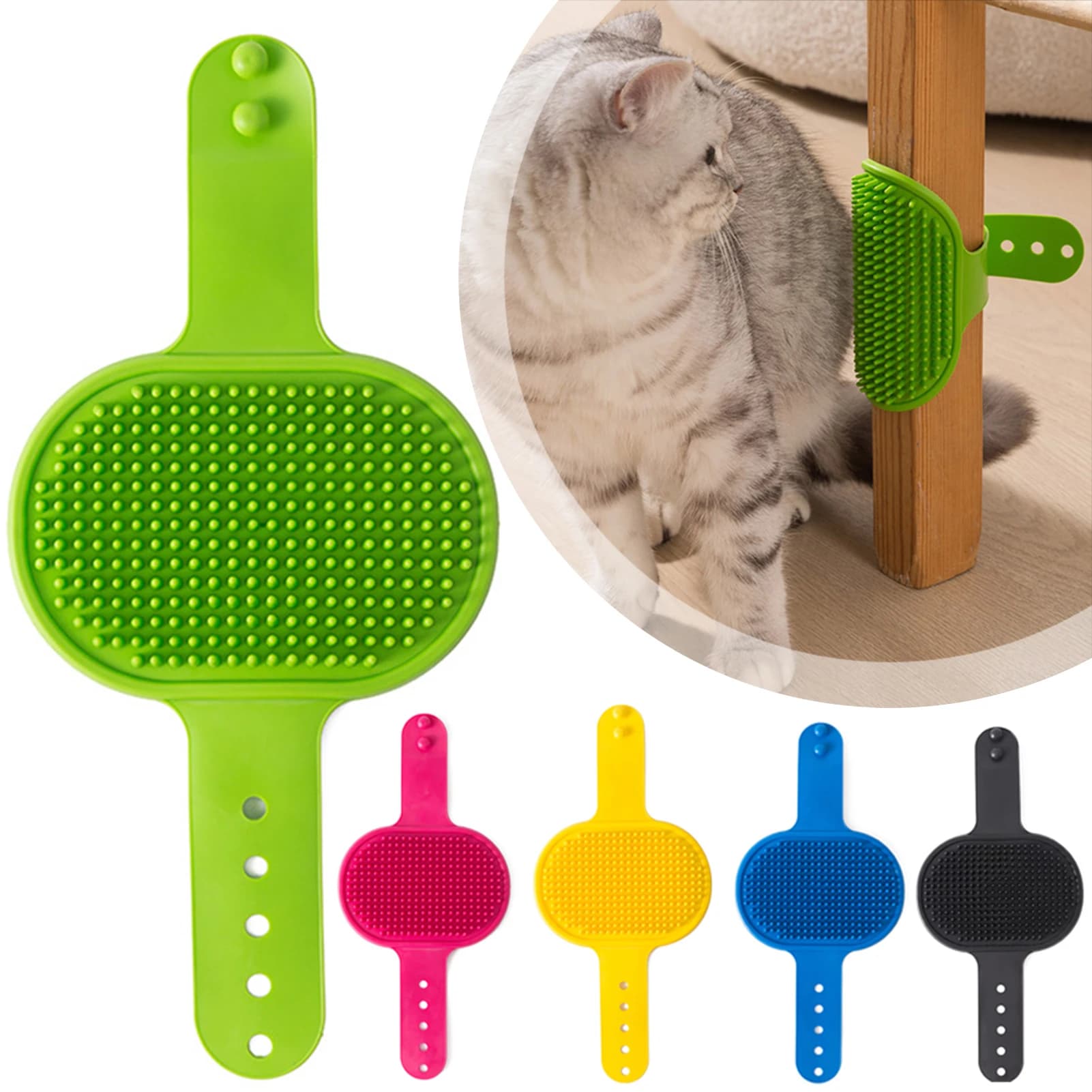 2 pezzi morbido pennello in gomma per cani pettine bagnomia da bagno gatto guanto pelliccia per toeletta per toelettatura per gatti per cani da bagno
