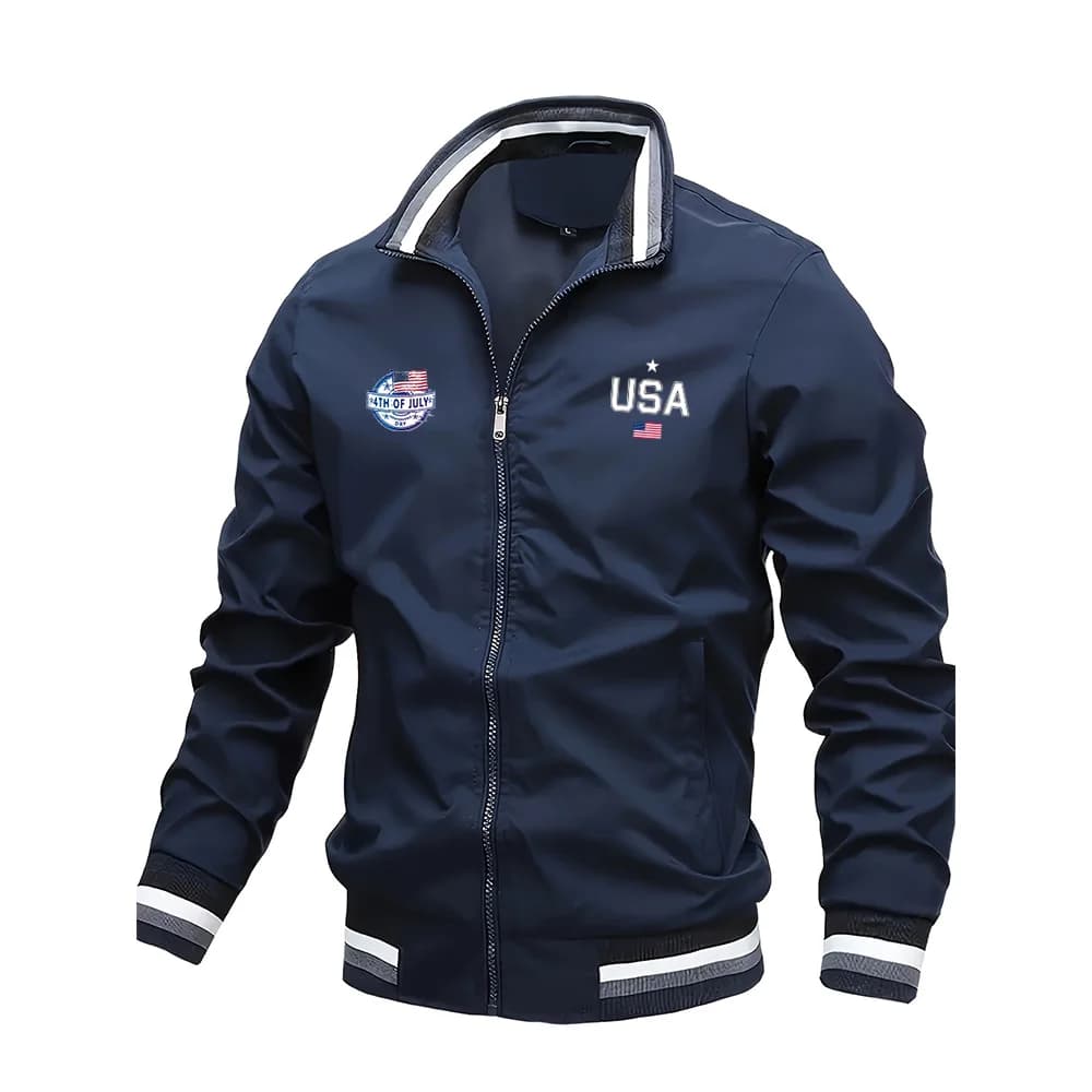 Men's Jackets High quality Fashion Casual USA Letter Graphic Print Outdoor Coat Tops Baseball Bomber Varsity Jacket Men Oversize