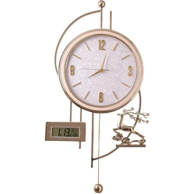 Living room wall clock, high-end wall clock, creative quartz clock