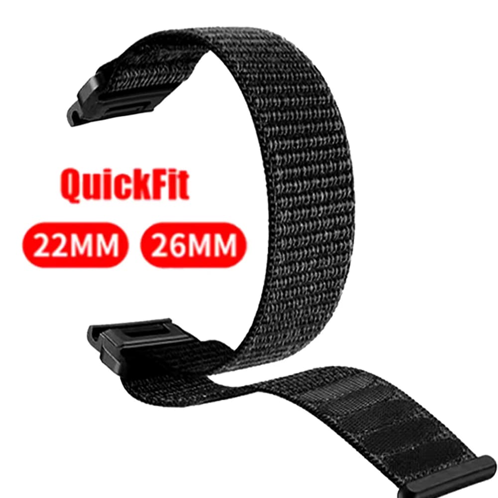 Cinturino in nylon Quick Fit da 26mm 22mm per Garmin Tactix 8 Enduro 3 Epix Gen 2 Forerunner 970 Fenix 8 Pro 7X 6X 5 plus Sport Loop Band