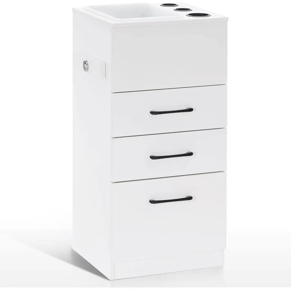 White Cabinet with Support for Beauty Cabinets and Spa Equipment