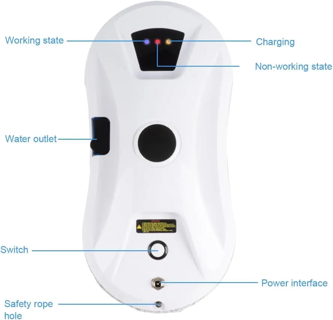 Window Cleaner Robot with Ultrasonic 5600PA Auto Water Glass Cleaning Automatic Smart Robot Cleaner,Window Vacuum Cleaner