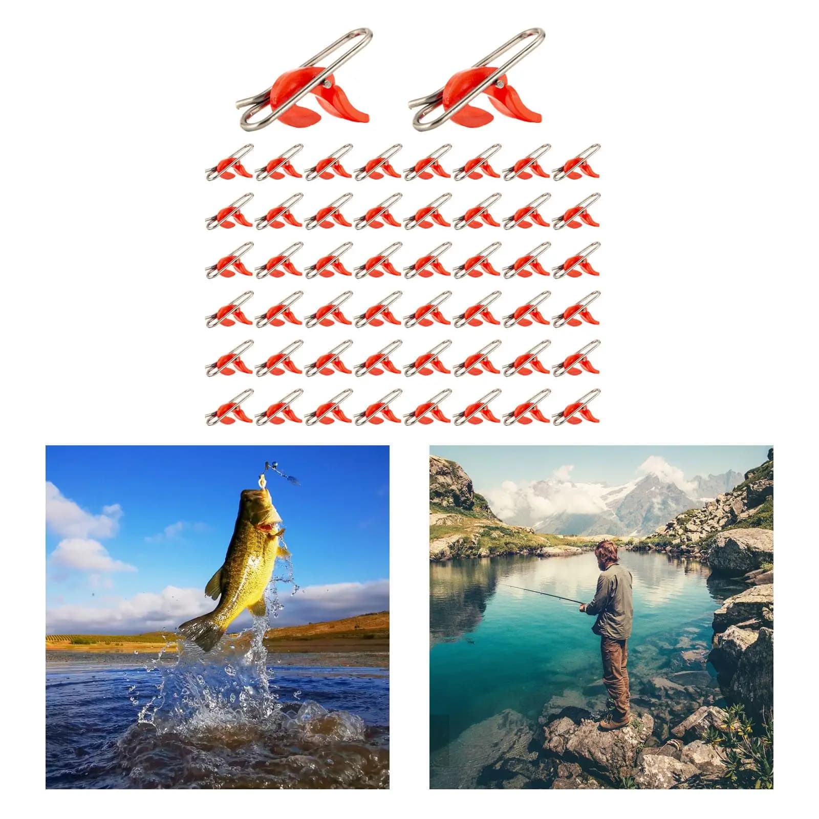 Impact Fishing Clip Speed Hook Connector Accessory for Fishing Rod Bundle Freshwater Saltwater