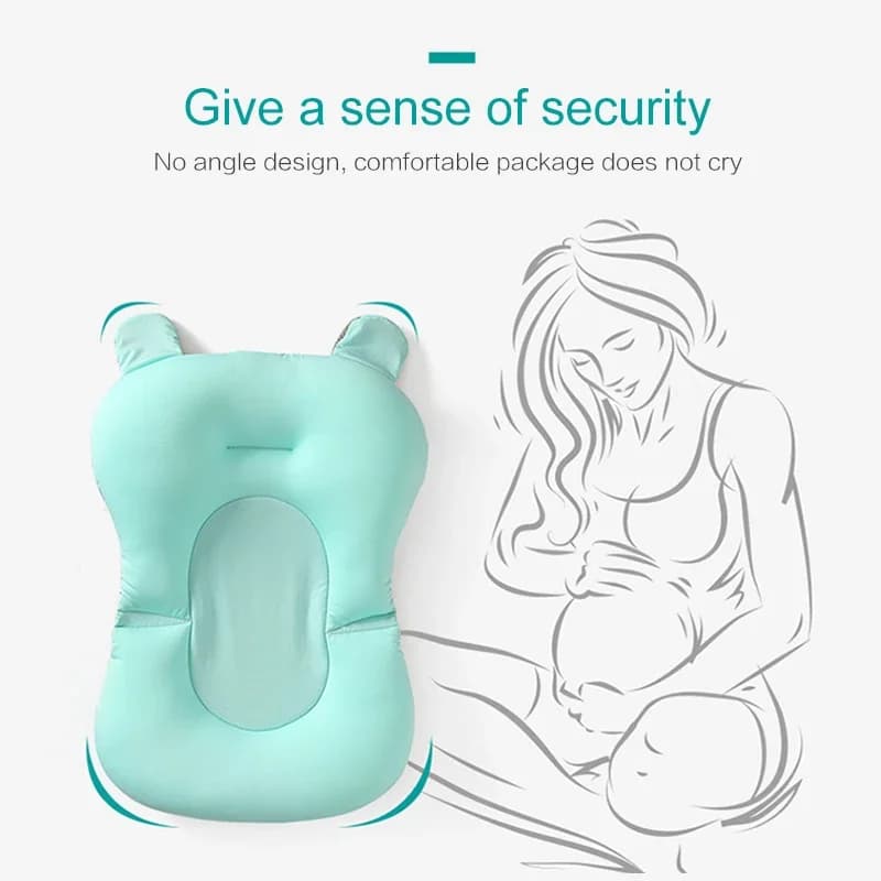 Tappetino per vasca da bagno portatile per baby shower Tappetino per vasca da bagno antiscivolo per neonato Sicurezza per allattamento Supporto pieghevole Comfort Cuscino per il corpo Tappetino per cuscino
