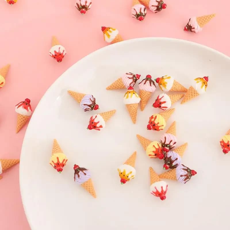 6 pezzi carino casa delle bambole in miniatura marmellata gelato cono modello cucina accessori alimentari per la casa delle bambole arredamento bambini giochi di imitazione giocattoli