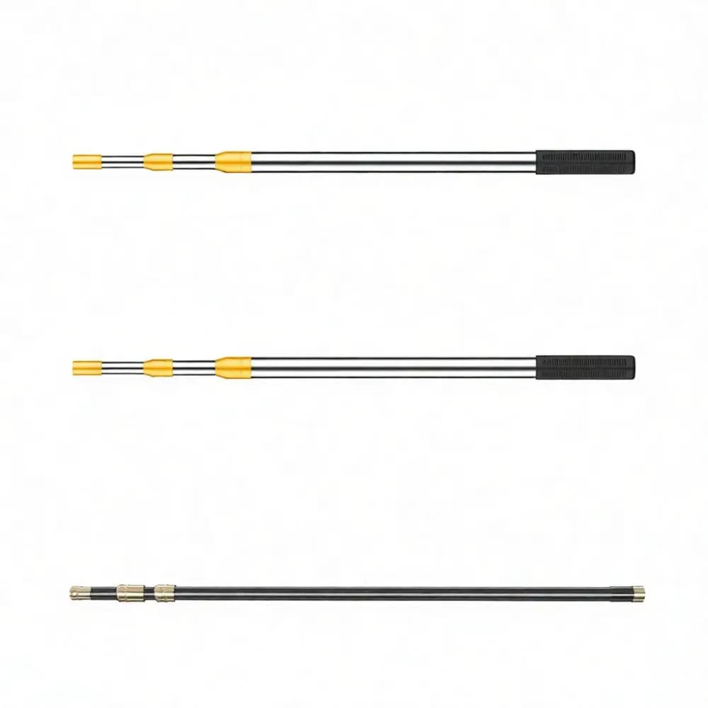 Durable Telescopic Fishing Net Pole Stainless Steel Foldable Handle Lightweight Multi Purpose Angling Equipment Base