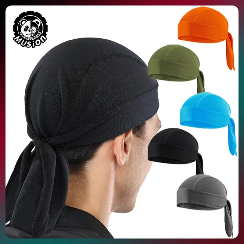 Musion Balaclava Pirate Hat for Riding Breathable Mesh Sweat Absorbing Lined Construction Site Hat Comfortable Helmet Cover