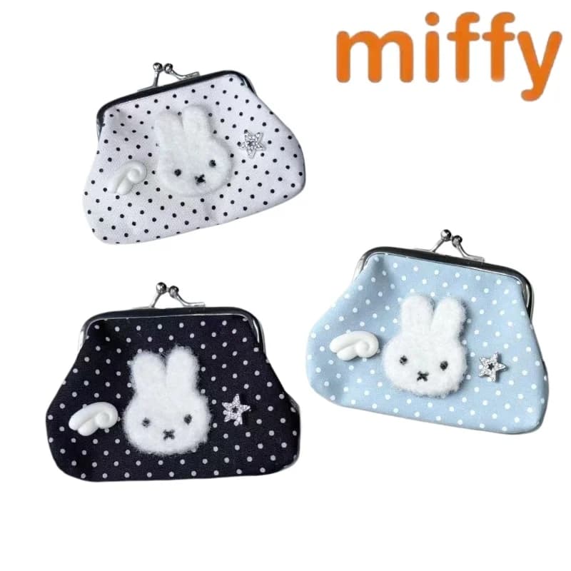 Cute Miffy Rabbit New Sweet Creative Cartoon Pattern Simple Fashionable Personalized Large Capacity Coin Purse Holiday Gift