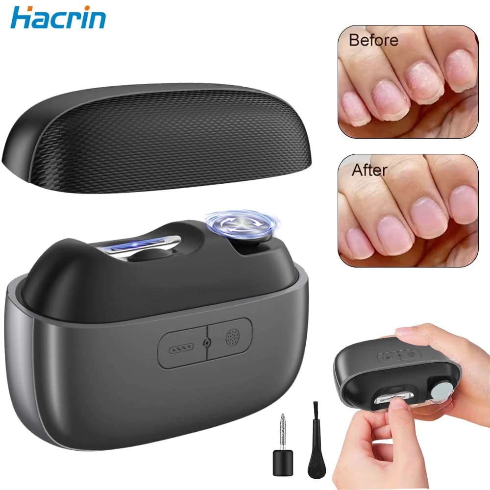 Tagliaunghie Elettrico 3 in 1 Automatico Ricaricabile USB con Illuminazione per Manicure, Lima, Lucidatura e Modellatura delle Unghie