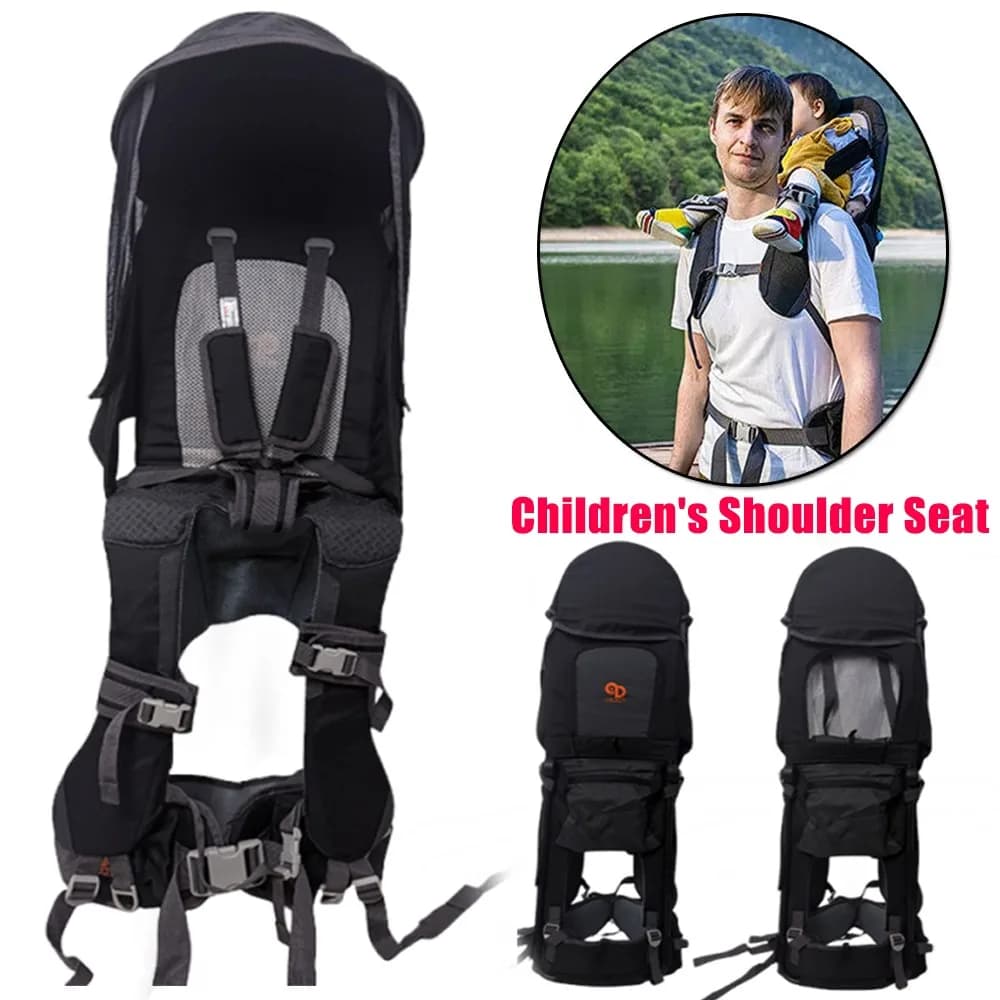 Infant Shoulder Saddle Carrier Baby Hiking Backpack With Metal Lining Rain Cover Shoulder Stand Travel Carrier For Hiking