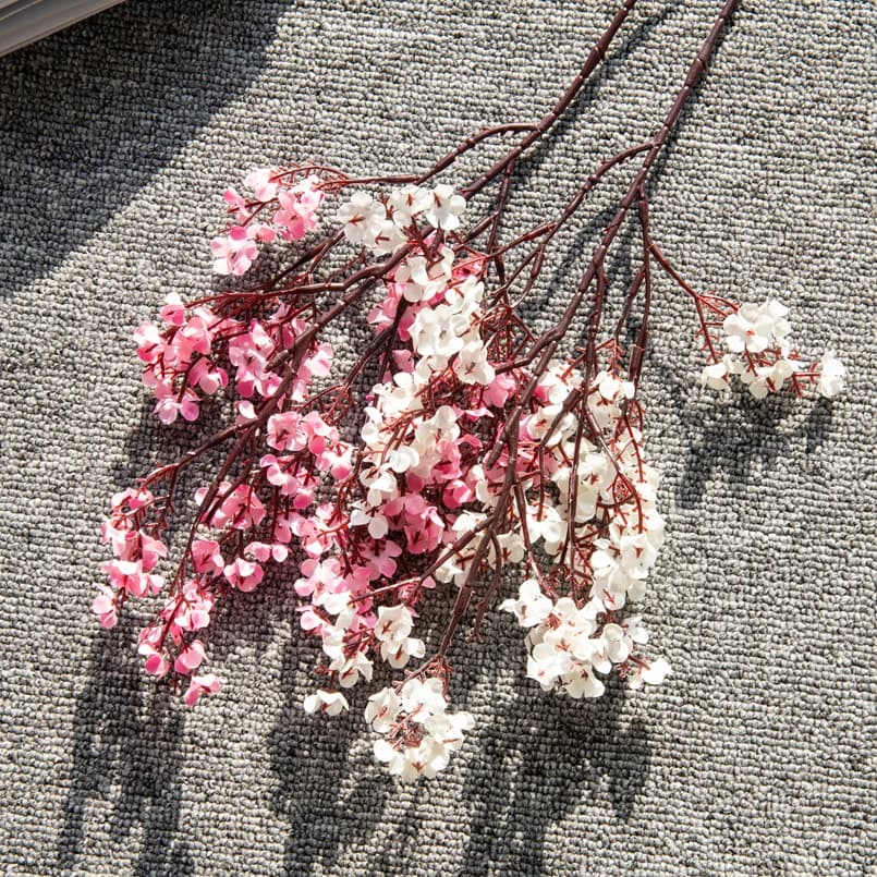 2 pieces of artificial plants long baby breath christmas decorations vase for home wedding festival party plastic flowers fake