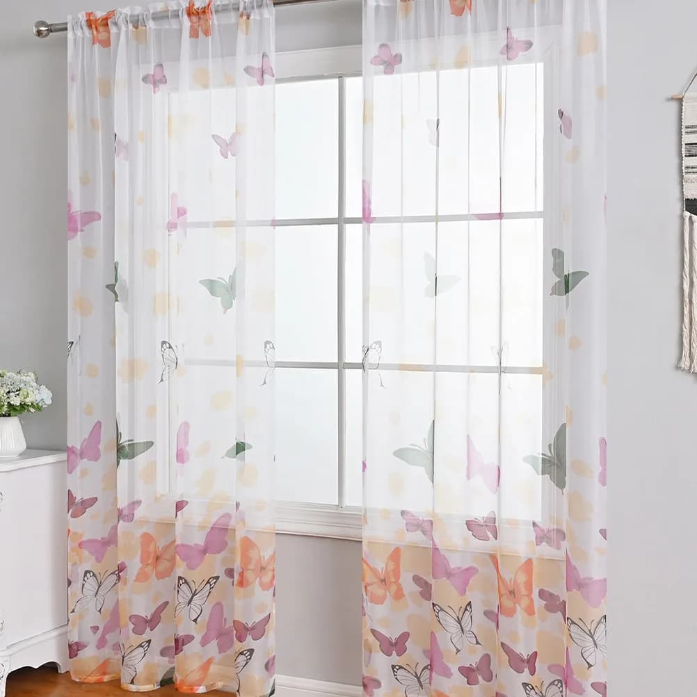 Pannelli di Tende Trasparenti Eleganti per Casa, Tende per Finestre che Garantiscono la Privacy, Tende Trasparenti per Camera da Letto, Drappeggi Decorativi per Stanze