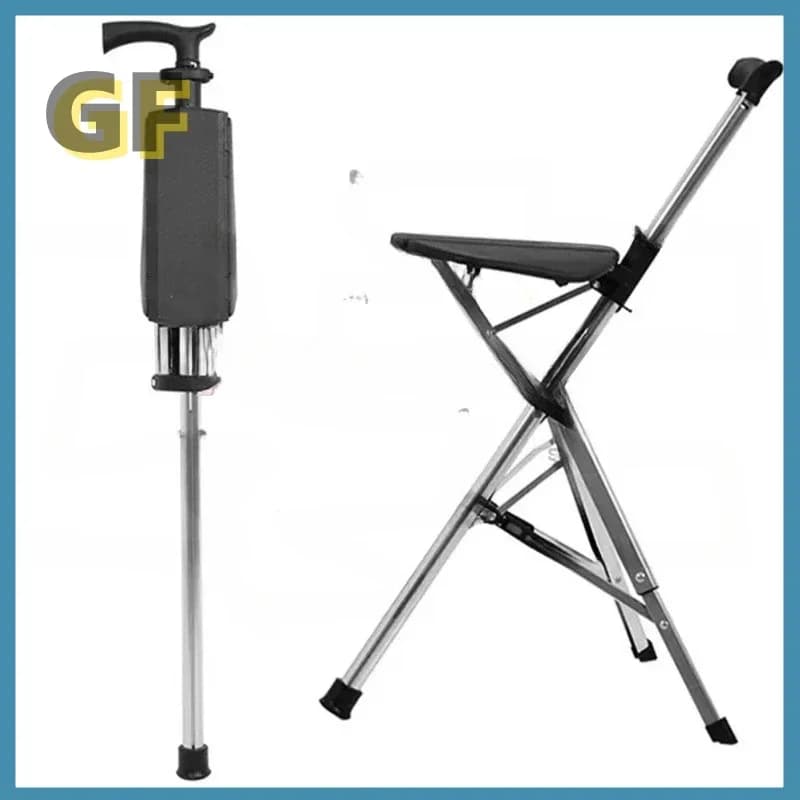 Anti-slip with elder stick stool from Trekking molding stool multifunction folding chair