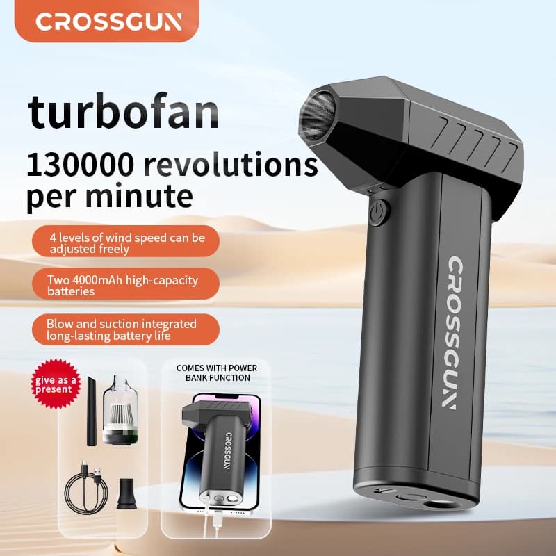 CROSSGUN New Jet Fan Strong Portable Power Palma Dust Elimination Computer Hurricane Storm Source Turbo Jetfan LED X6 Pro