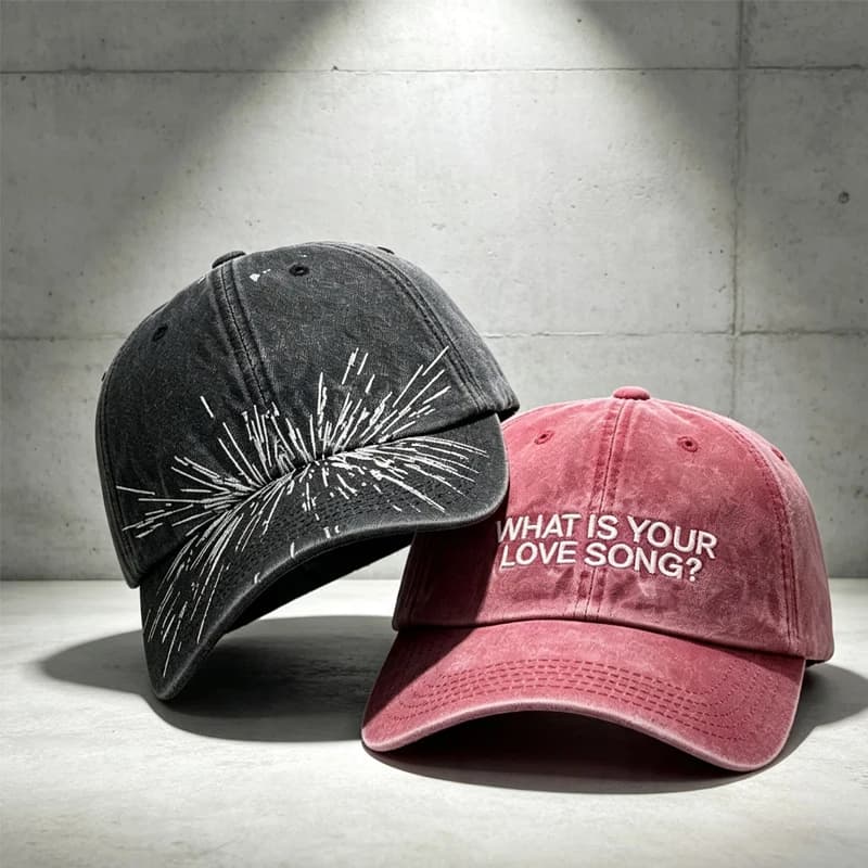 New Hot** Kpop What Is Your Love Song Same Embroidery Baseball Cap Tour Concert Visors Fashion Women Men Outdoor Baseball Cap