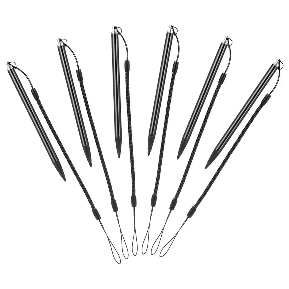 Set di 6 Penne Stilo Resistenti in Metallo con Cordino Anti-Smarrimento, Strumento di Precisione per Scrittura e Disegno per Tablet e Dispositivi Touch