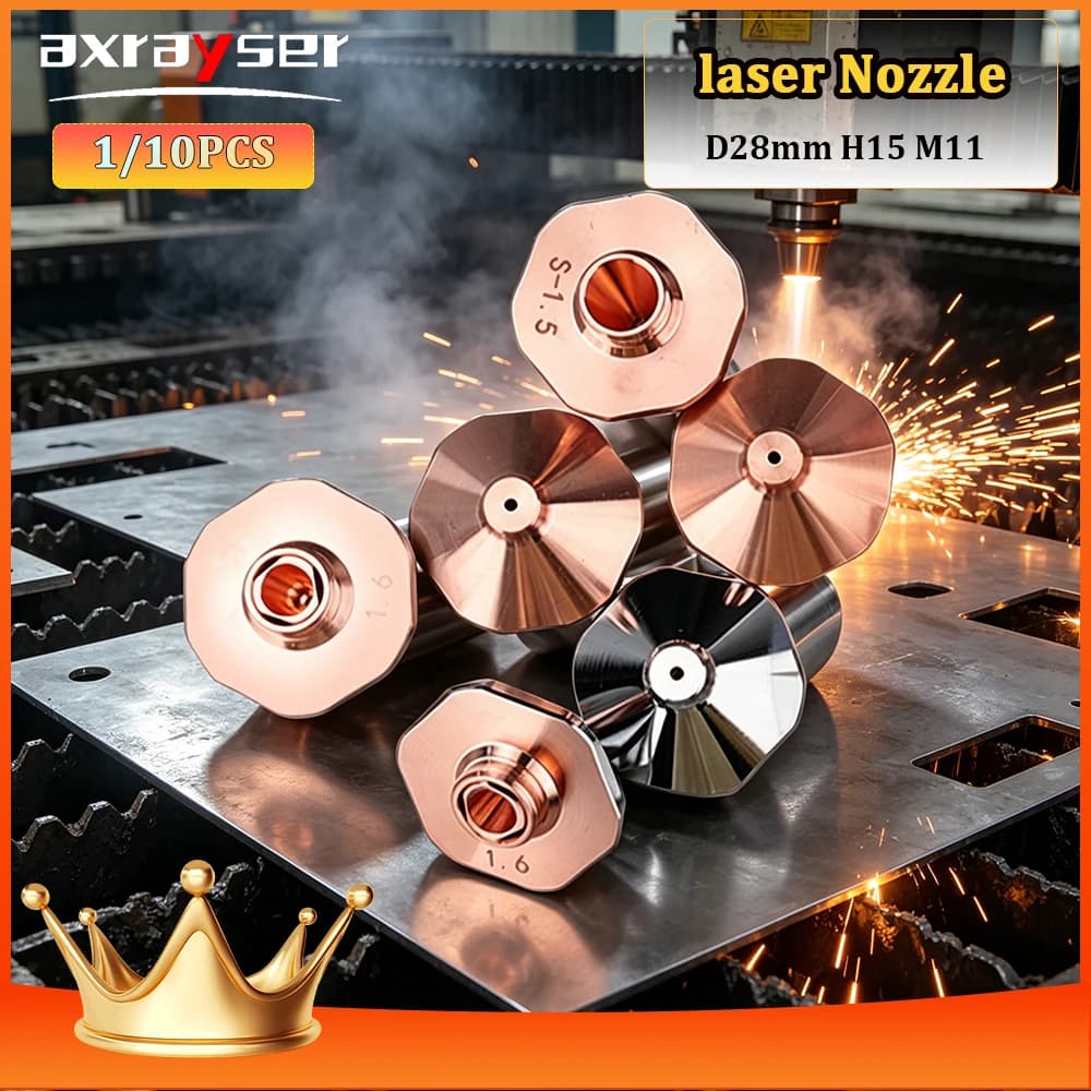 Raytools Ugola Laser Consumabili Diametro 28mm Singolo Doppio Strato Cromo Calibro 1.0-5.0 per Parti della Testa di Taglio della Macchina per Fibre