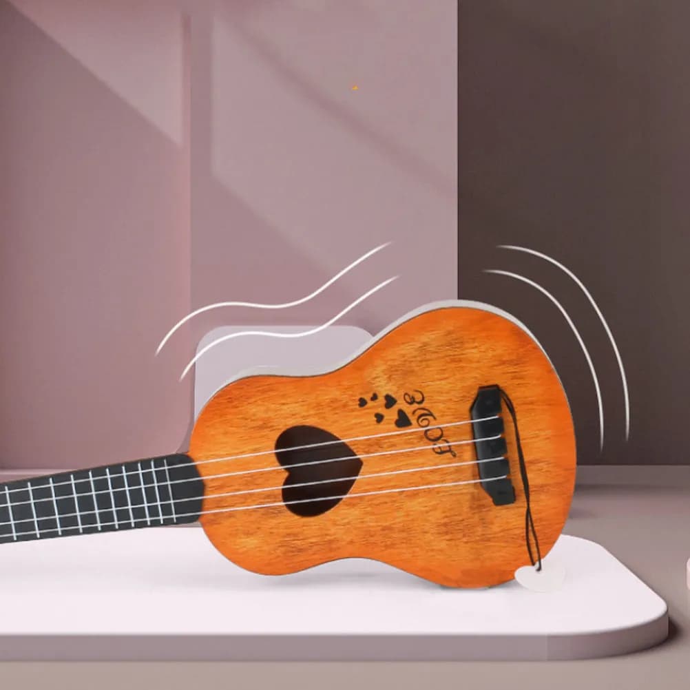 Ukulele Musicale in Plastica per Bambini, Strumento Educativo per la Prima Infanzia, Simulazione di Chitarra per Bambini