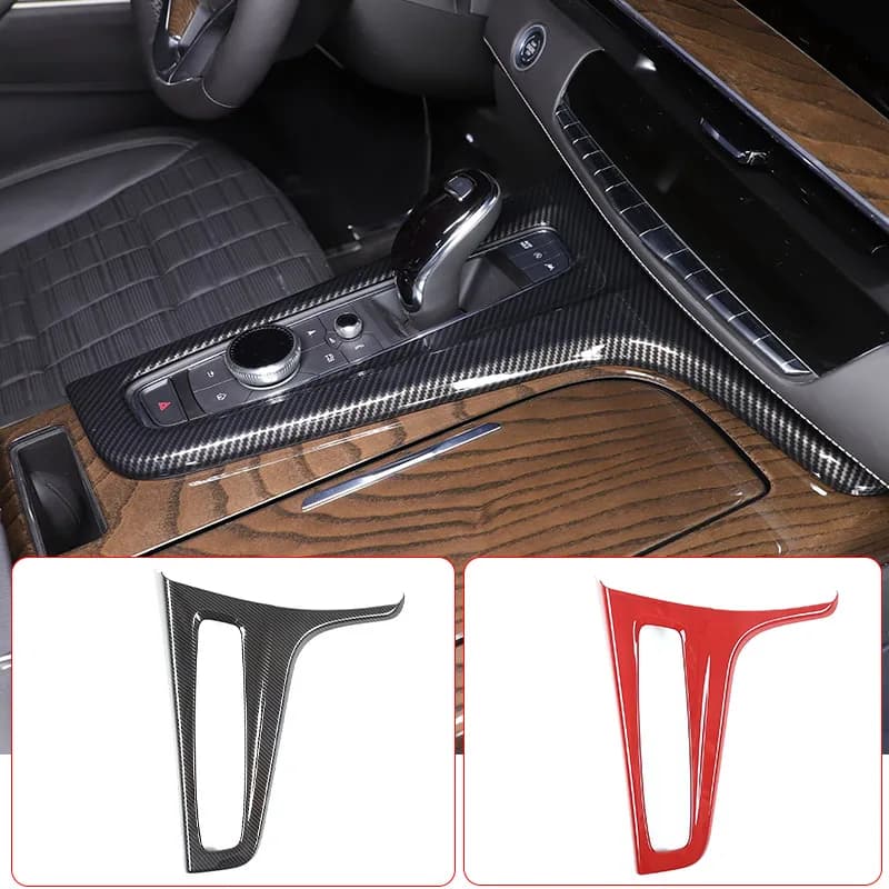 Per Cadillac Escalade 2021-2023 ABS in fibra di carbonio auto pannello ingranaggi di controllo centrale telaio di copertura adesivo accessori interni auto