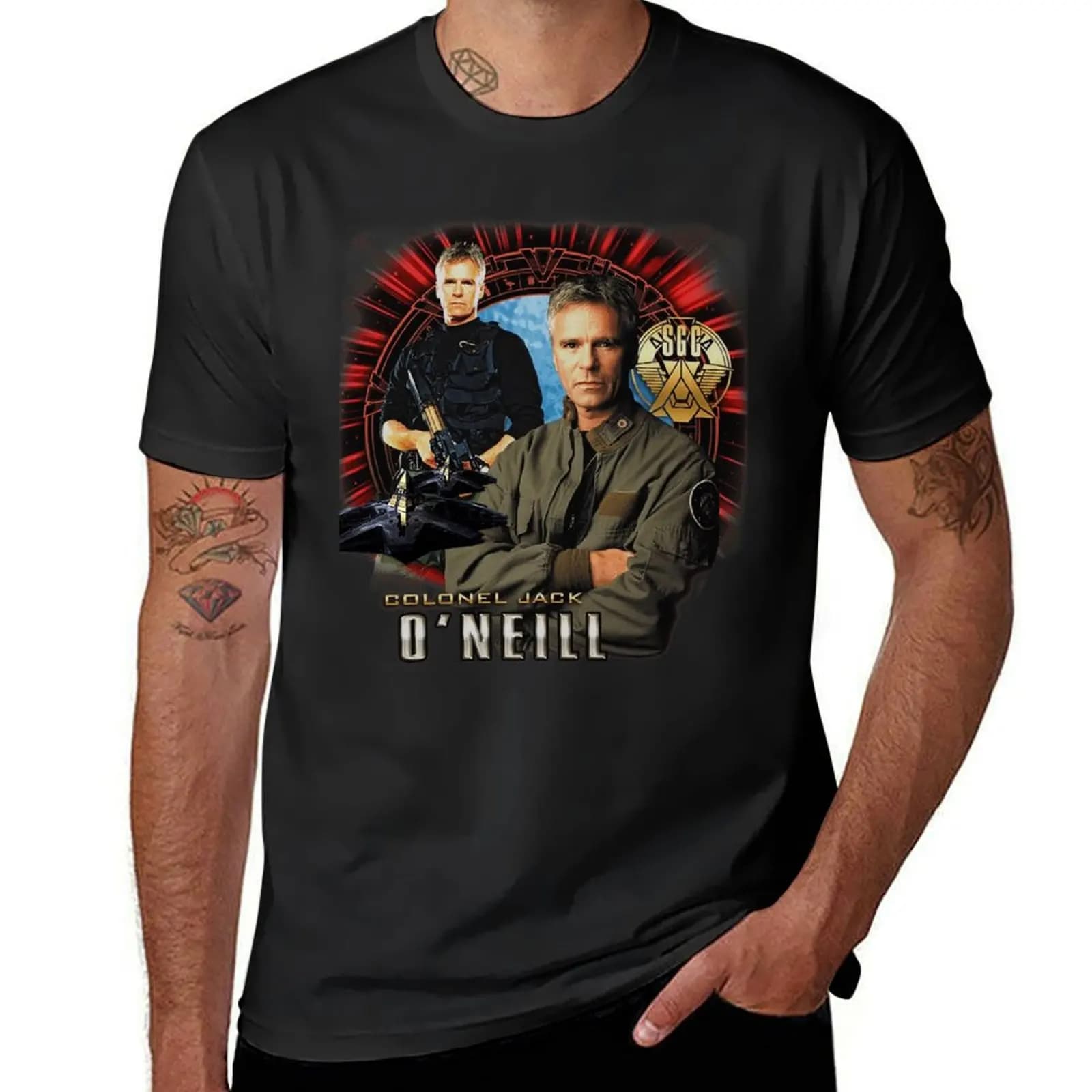 T-shirt gate SG1 blanks abbigliamento estetico oversize sublime magliette grandi e alte da uomo
