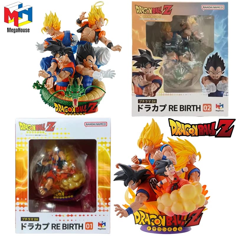 MegaHouse Genuino PETITRAMA Dragon Ball Z Anime Figura Son Gokuu Vegeta Action Toys per I Bambini Regalo Di Natale Modello Da Collezione