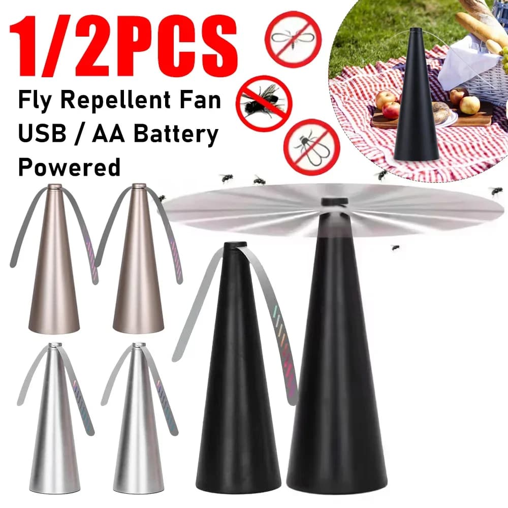 1/2PCS Mosque Repellent USB Table or AA Battery Powered Repellent For Insects Portable Fan for Parasite Control for Camping Picnic Party