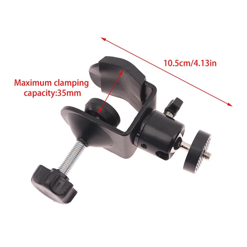 Metal Clamp With 360° Mini Ball Head Quick Release Clamp Bracket Tripod Mount 1/4 Screw Clip For Flash Light Mic Monitor Camera