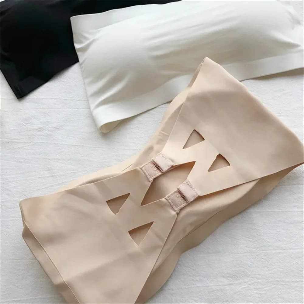 Nuovo di zecca, top senza cuciture, reggiseno invisibile da donna, biancheria intima senza spalline, reggiseno a righe, reggiseno aderente traspirante