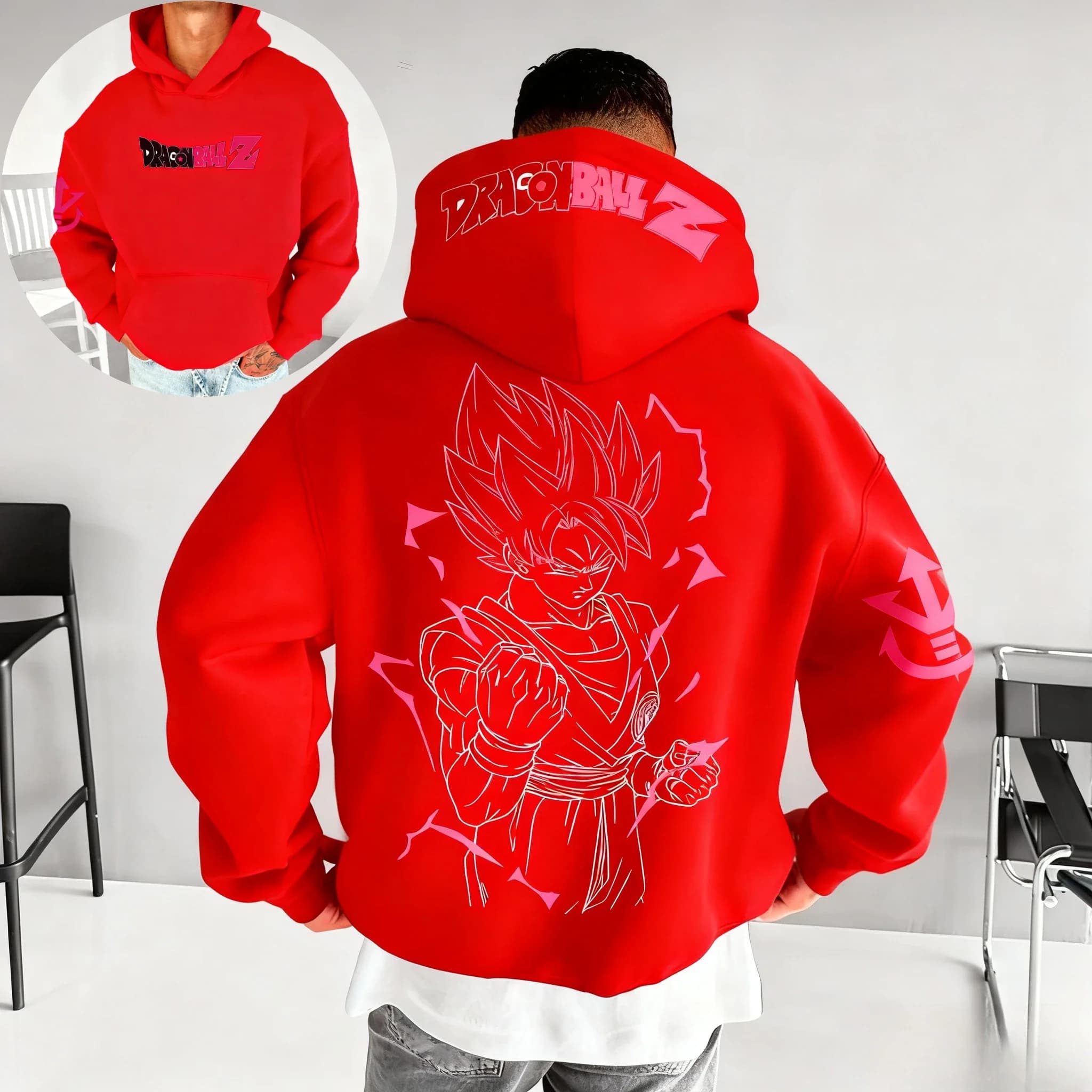 Felpa con Cappuccio Trendy e Casual Dragon Ball Master Roshi Stile Harajuku - Felpa Oversize Vintage Unisex