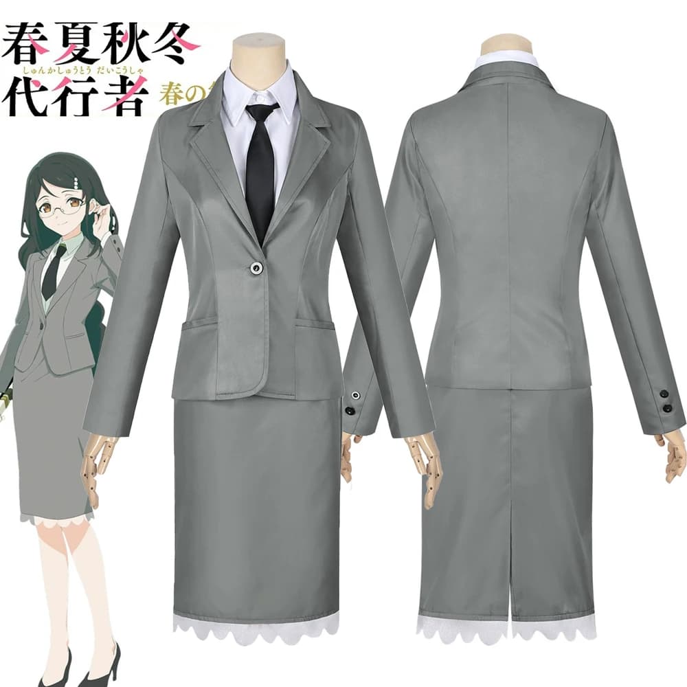 Costume Cosplay Hazakura Ayame by Women - Agent of Four Seasons: Spring Dance - Shirt, Coat, Skirt, Uniform Dress