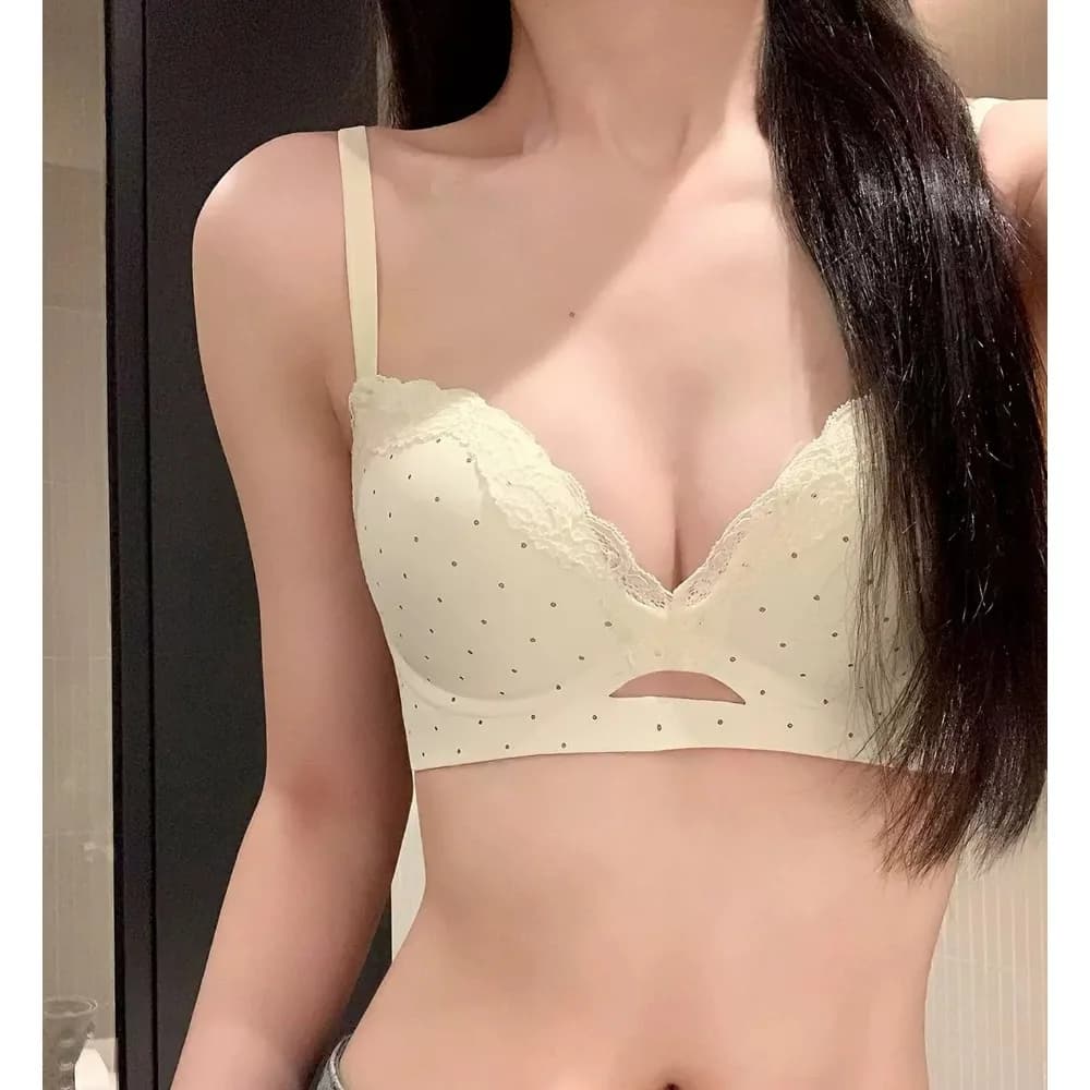 BANERDANNI Women Bra Wireless Seamless Push Up Bra For Small Chest Side Support Anti‑Sag Adjustable Summer Lingerie Underwear