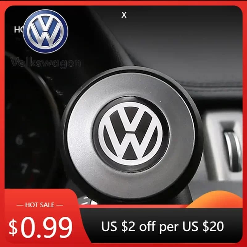Per VW Nuovo 1 Pezzo Pomello Girevole per Volante Auto per Volkswagen Golf Tiguan Passat B5 B6 Touran Beetle Magotan MK5 Ac