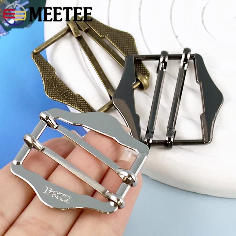 10/20 Pezzi Fibbia Scorrevole in Metallo 20/25/30/40mm con Doppio Perno, Chiusura per Cinghie Borsa, Cappotto, Cintura, Regolatore per Fettucce, Accessori Fai da Te