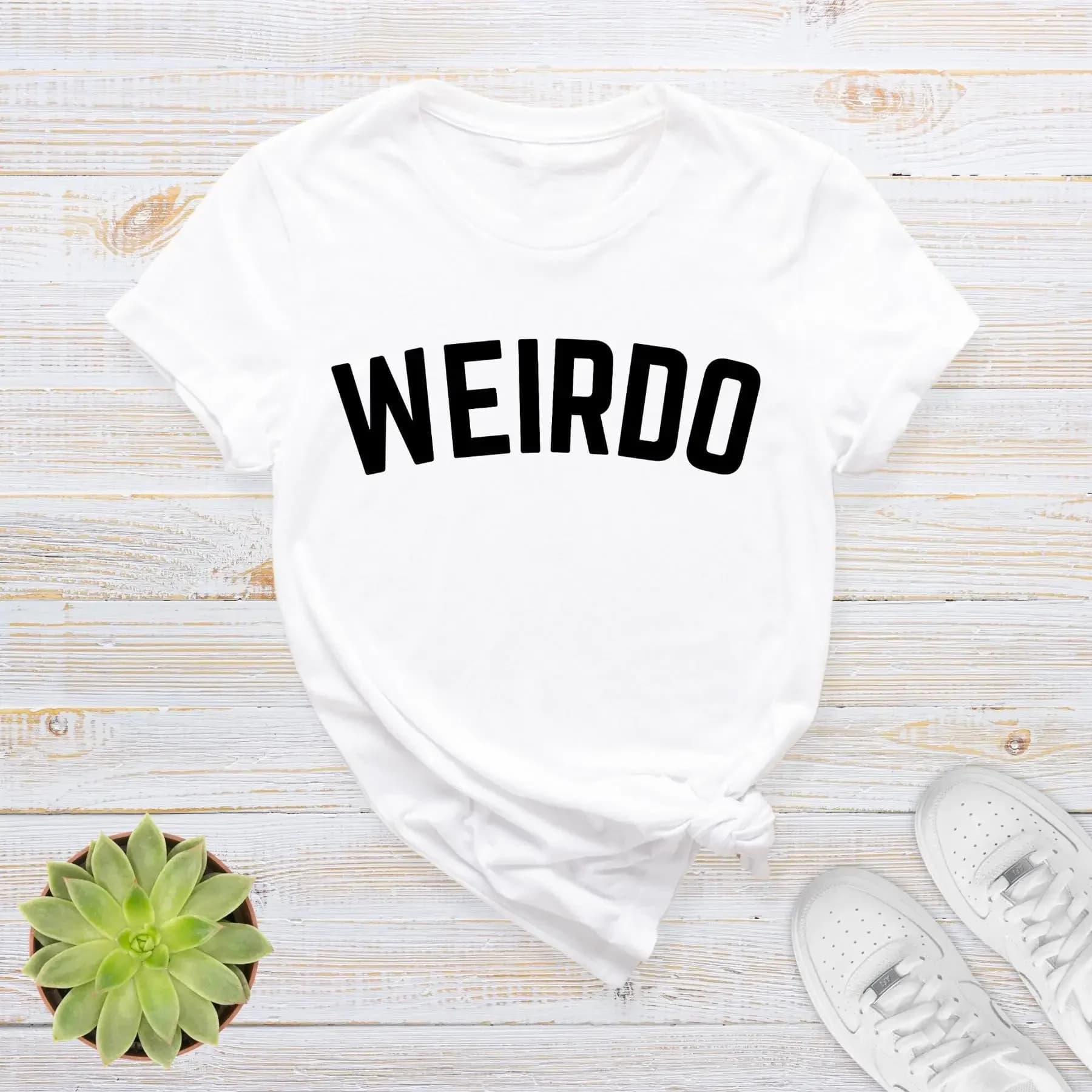 Maglietta Weirdo Detti divertenti Donne sarcastiche Alla moda Stay Weird Inspirational