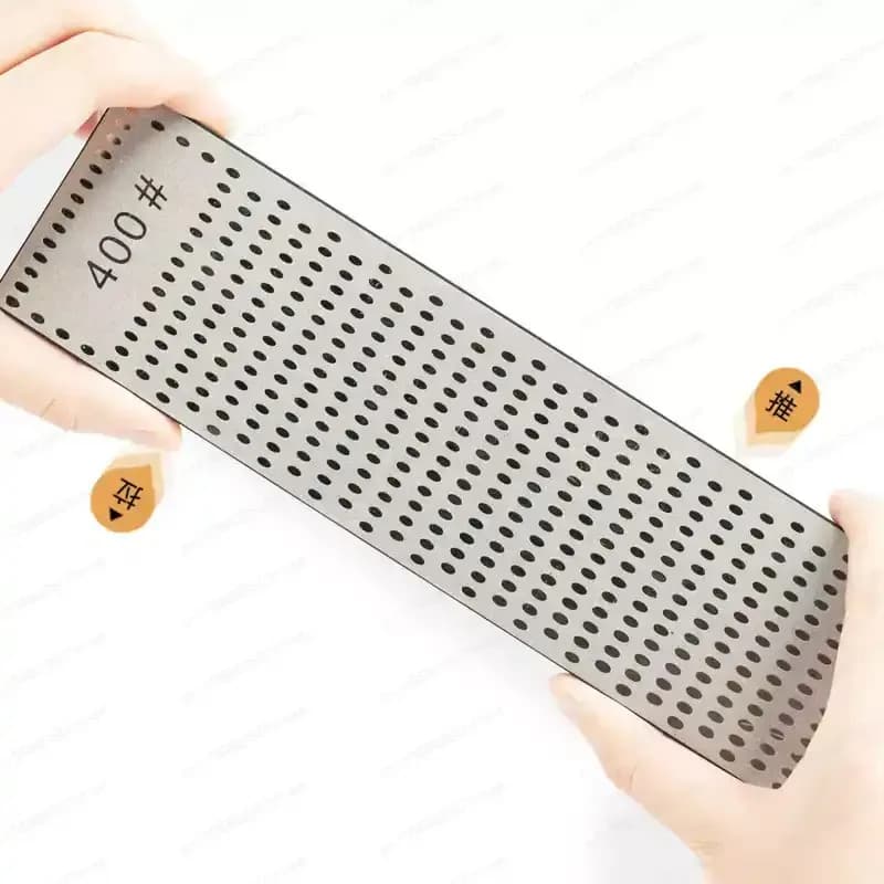 Nuovo 400 # & 1200 # Affilatore per Lame di Pattini da Ghiaccio a Doppia Faccia con Diamante, Affilacoltelli a Doppia Superficie